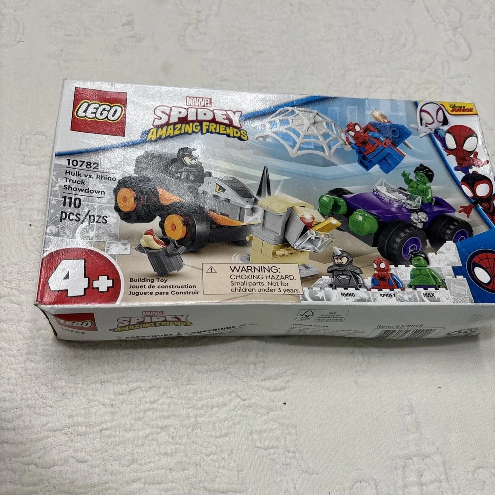 LEGO Spider-Man: Hulk vs. Rhino Truck Showdown (10782) New Box Is Damaged